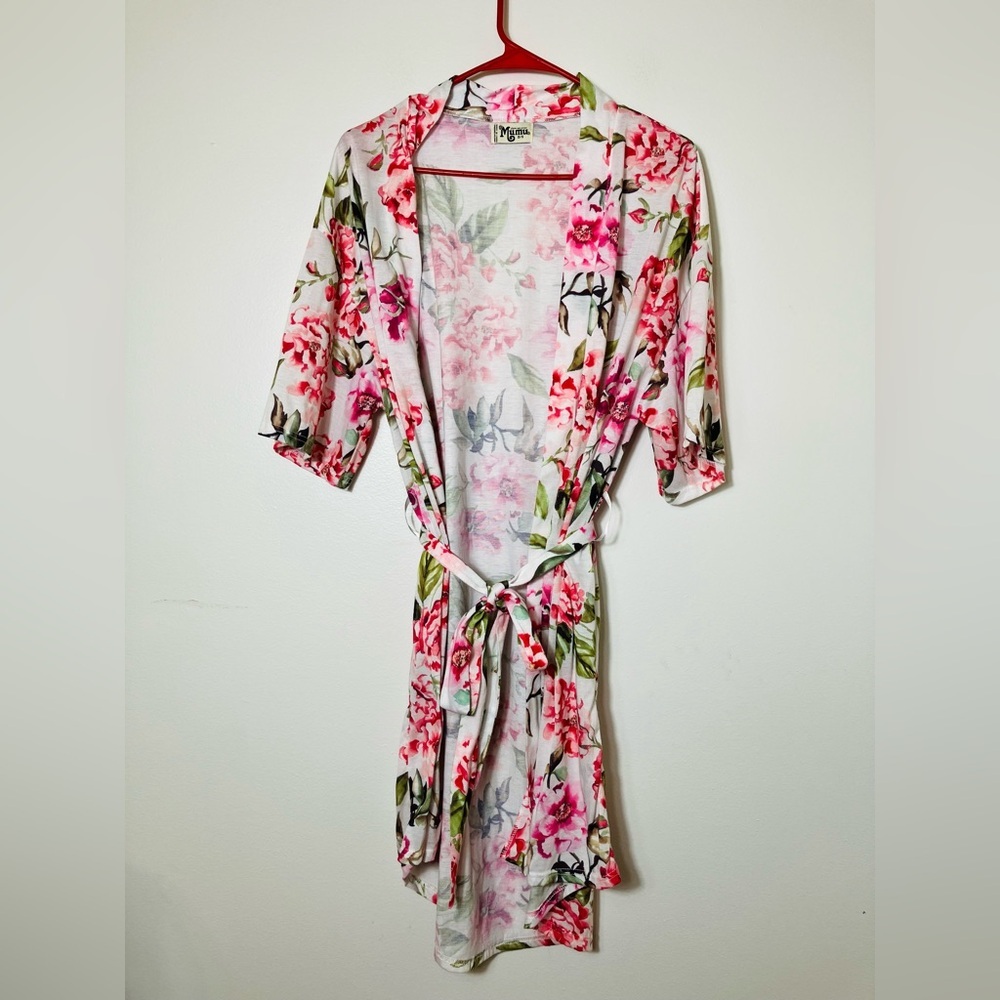 Show Me Your Mumu Robe OS ( Fit Up To L) Floral With Belt Loungewear